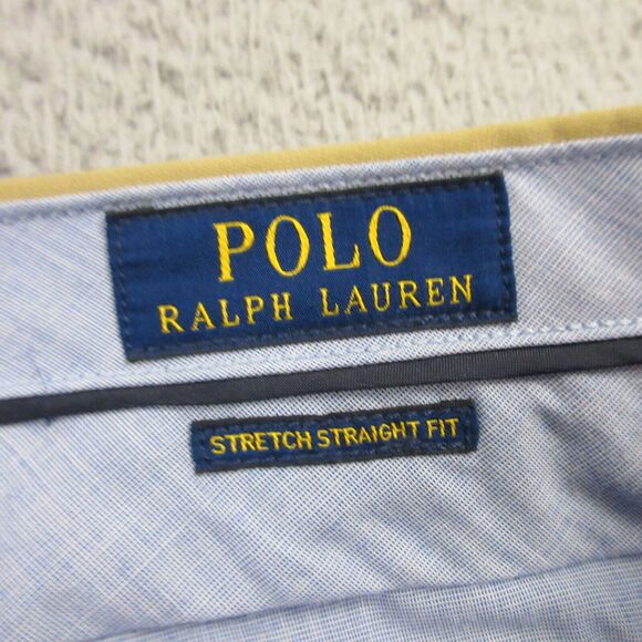 Polo Ralph Lauren Mens Stretch Straight Fit Chino Pants size 35 x 30 Khaki Slack - Picture 2 of 10
